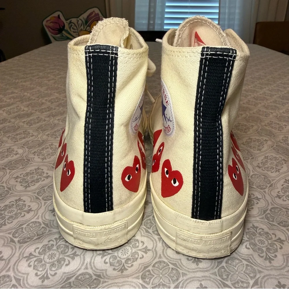 Converse X Comme Des Garcons Cdg Play Multi Heart Chuck Taylor High Men’s Size 9